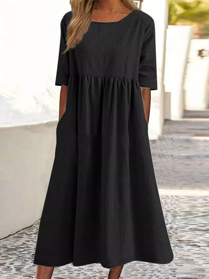 Cindy™ Midi Dress with Half-Length Sleeves