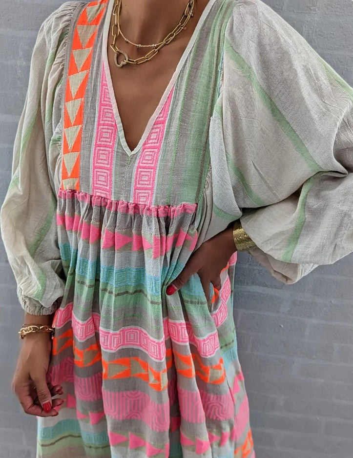 Lucy™ Bohemian V-Neck Dress