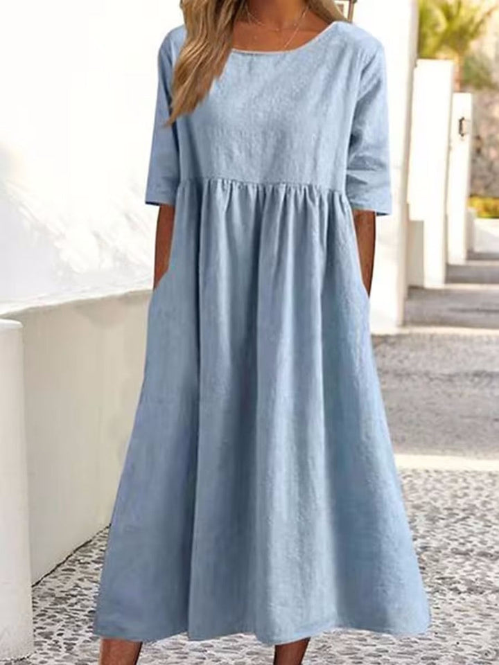 Cindy™ Midi Dress with Half-Length Sleeves