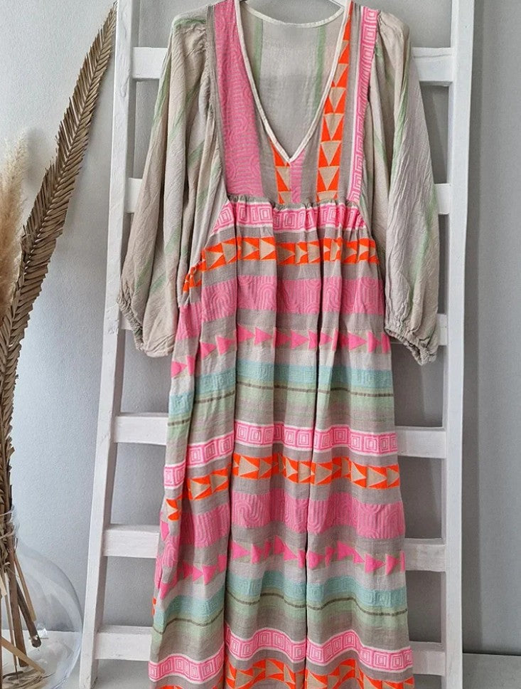 Lucy™ Bohemian V-Neck Dress