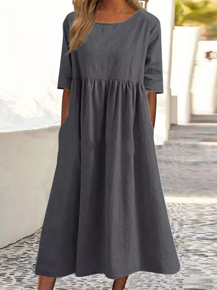 Cindy™ Midi Dress with Half-Length Sleeves