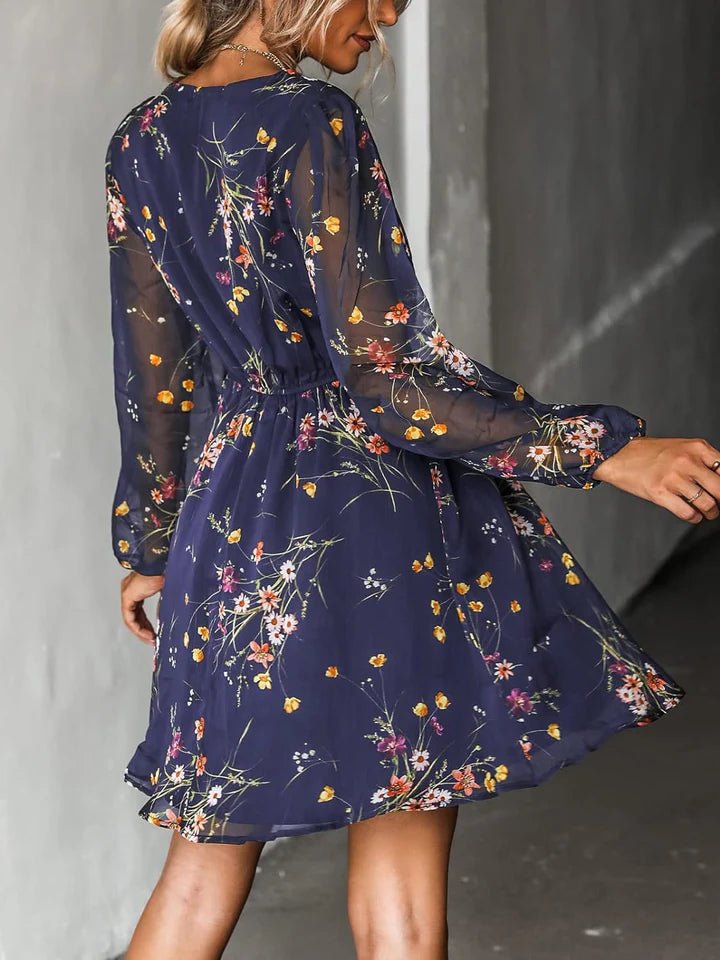 Victoria™ Floral Long Sleeve Mini Dress