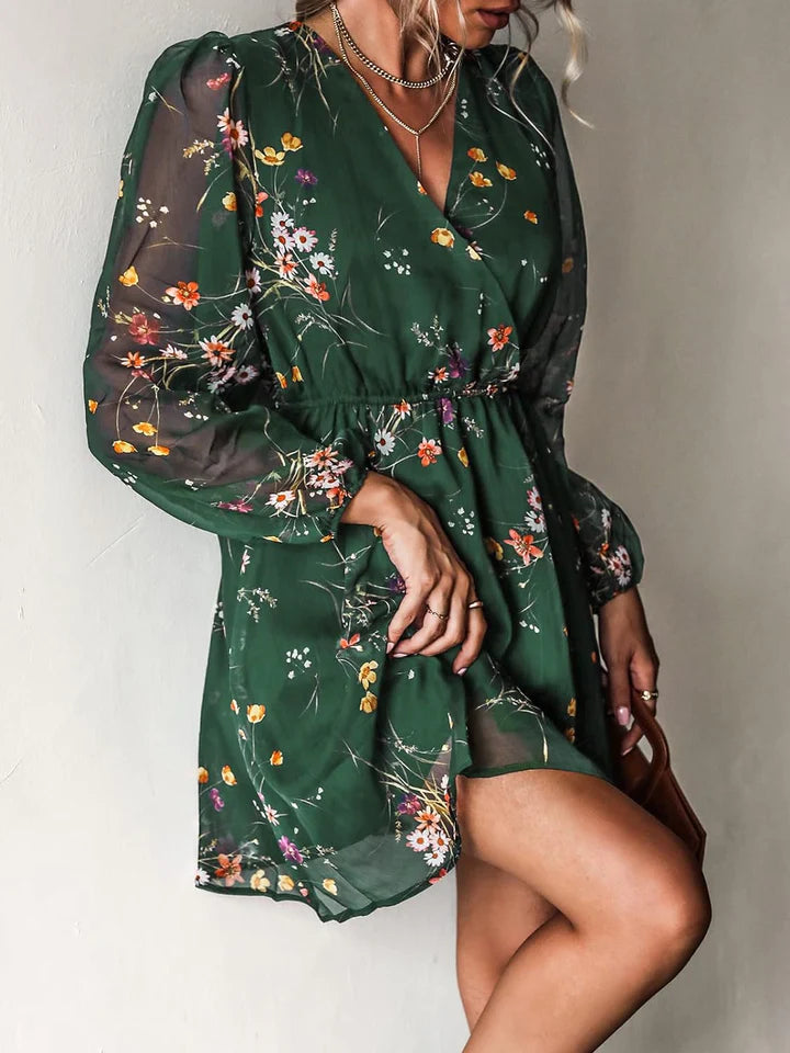 Victoria™ Floral Long Sleeve Mini Dress