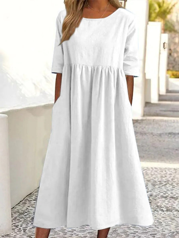 Cindy™ Midi Dress with Half-Length Sleeves