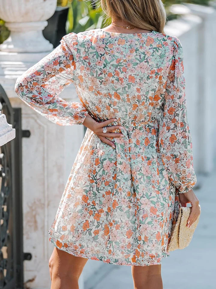 Victoria™ Floral Long Sleeve Mini Dress