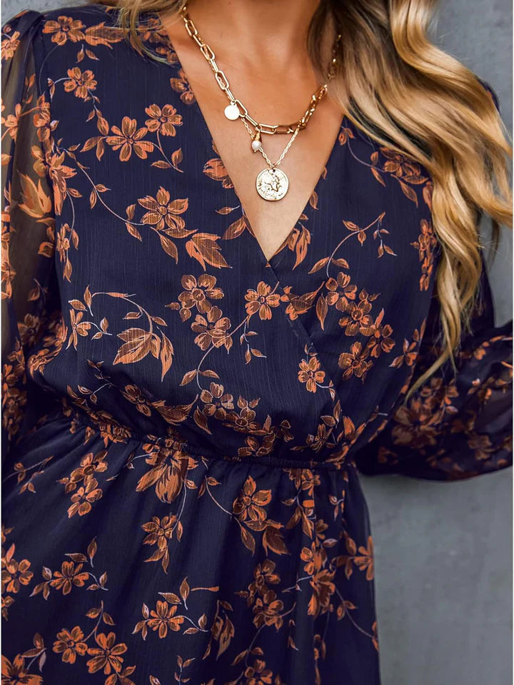 Victoria™ Floral Long Sleeve Mini Dress