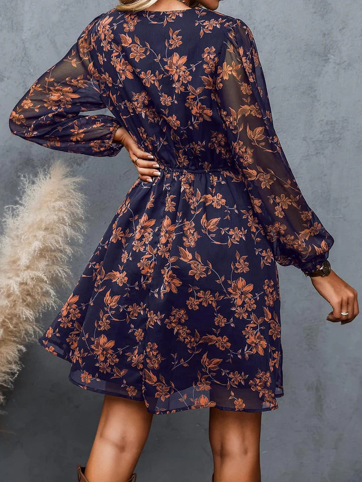 Victoria™ Floral Long Sleeve Mini Dress