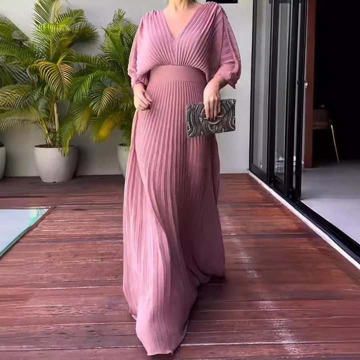 Lucille™ Flowing Ribbed Maxi Dress