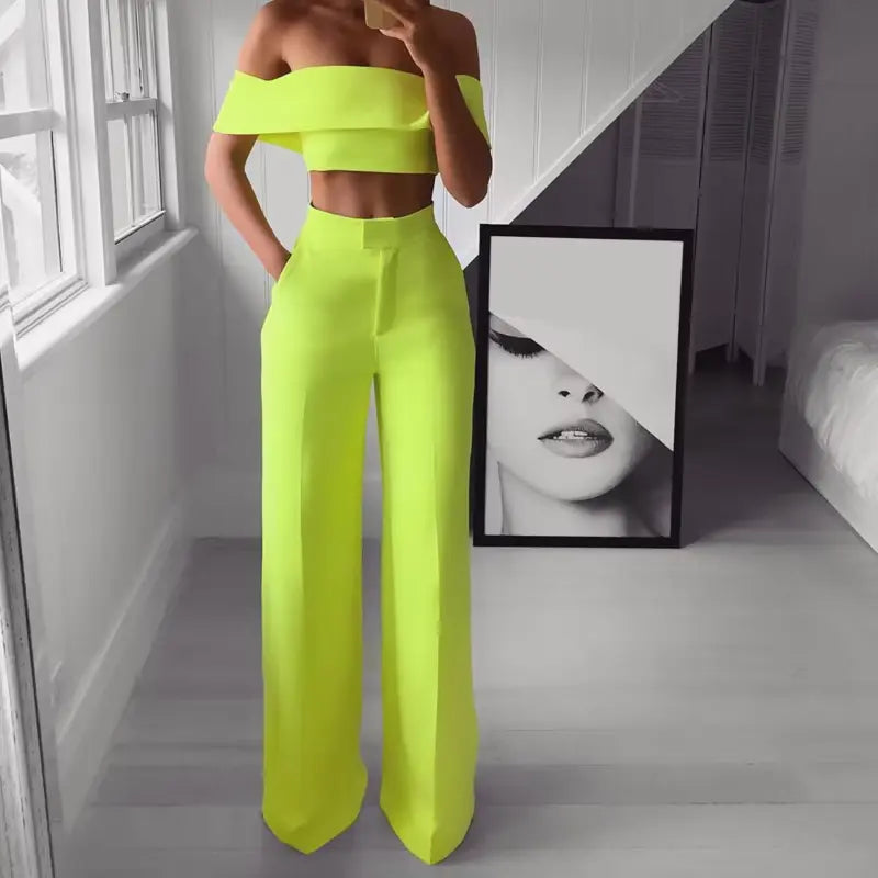 Madison™ Cropped Top + Long Trousers Set