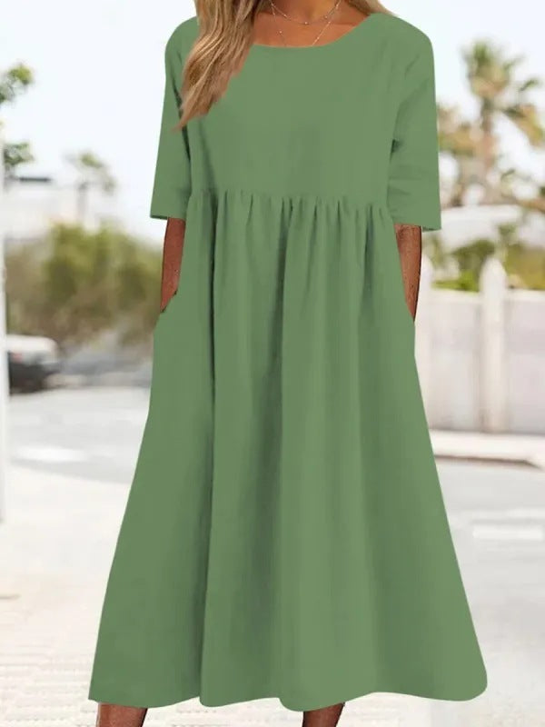 Cindy™ Midi Dress with Half-Length Sleeves