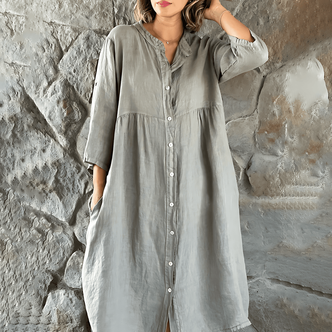 Nina™ Casual Cotton-Linen Loose Dress