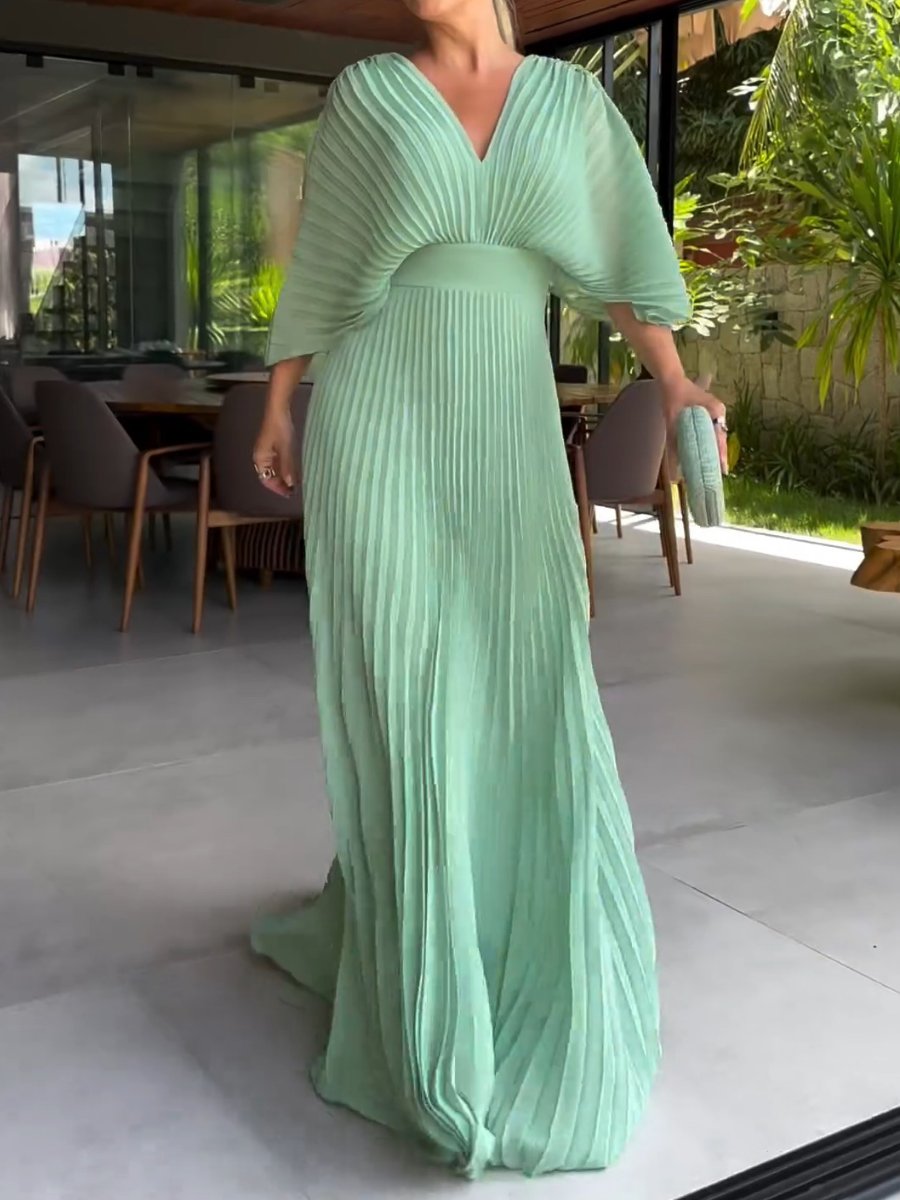 Lucille™ Flowing Ribbed Maxi Dress