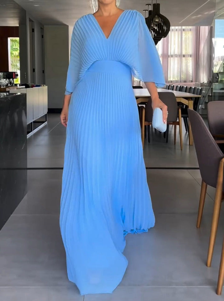 Lucille™ Flowing Ribbed Maxi Dress