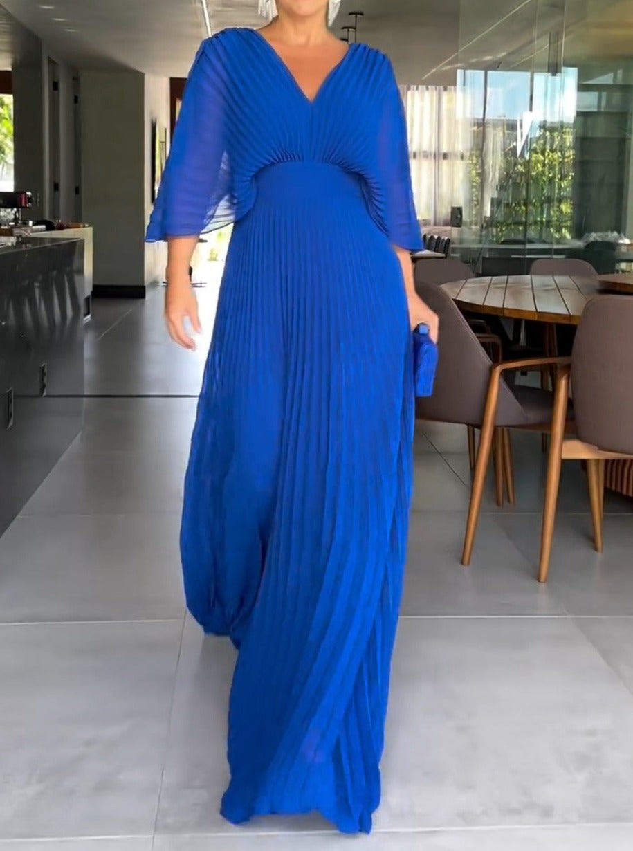 Lucille™ Flowing Ribbed Maxi Dress